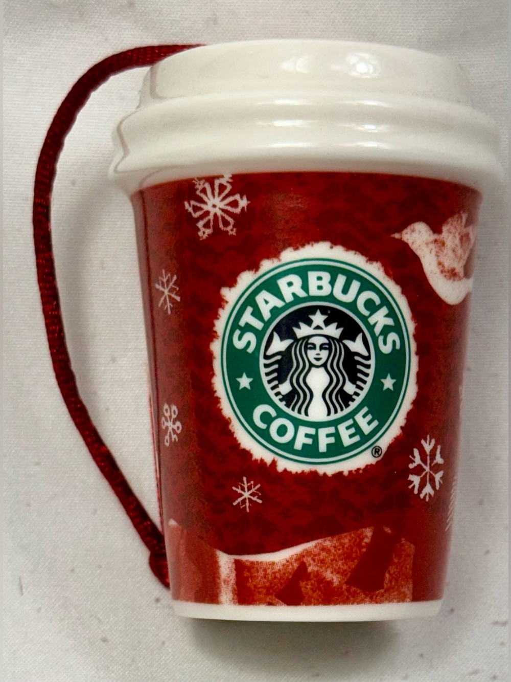 STARBUCKS 2008 Holiday Red Cup Ornament